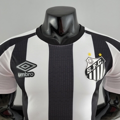 Camisa Santos II 22/23 Jogador Umbro Masculina - Branca e Preto - Lux Esports - Camisas de Futebol