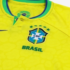 Kit Infantil Br@z!l 2022/23 Amarelo e Azul - Camisa e Shorts - comprar online