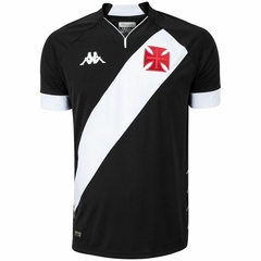 Camisa Vasco da Gama I 22/23 Torcedor Kappa Masculino - Preto e branco