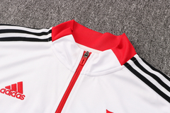 Conjunto Flamengo 21/22 Branca - Adidas - Com Fecho - Lux Esports - Camisas de Futebol