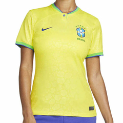 Camisa Seleção Br@z!l I 2022/23 Amarela - Feminina Baby Look