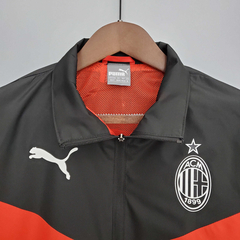 Jaqueta Corta Vento AC Milan - Masculina - Preto e Vermelho - Lux Esports - Camisas de Futebol