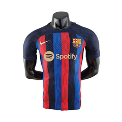 Camisa Barcelona I 22/23 Jogador Nike Masculina - Vermelha e Azul