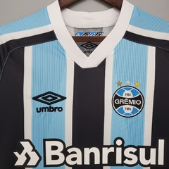 Camisa Grêmio Home 21/22 Torcedor Umbro Masculino - Azul e Preto na internet