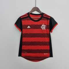 Camisa Flamengo 1 22/23 Torcedor Adidas Feminina - Vermelho e Preto - comprar online