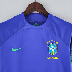 Imagem do Camisa Seleção Br@z!l II 2022/23 Azul - Feminina Baby Look