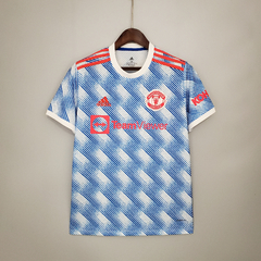 Camisa Manchester United Away 21/22 Masculina Adidas - Azu e Branco - comprar online