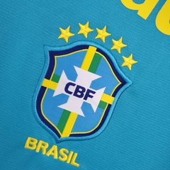 Camisa Seleção Brasileira Treino 21/22 Torcedor Nike Masculino - Azul Bebê - loja online