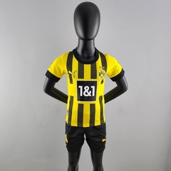 Kit Infantil Borussia I 2022/23 - Amarela Puma