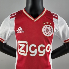 Kit Infantil Ajax I 2022/23 - Vermelha Adidas - Lux Esports - Camisas de Futebol