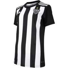 Camisa Atlético I 22/23 Torcedor Feminina - Preta/Branca - comprar online