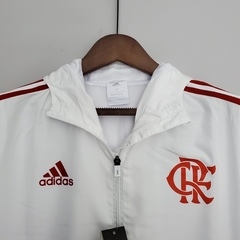 Jaqueta Corta Vento Flamengo 22/23 - Masculina - Branca - Lux Esports - Camisas de Futebol