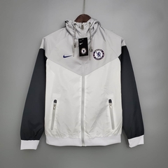 Jaqueta Corta Vento Chelsea 20/21 - Masculina - Branco, Cinza e Preto