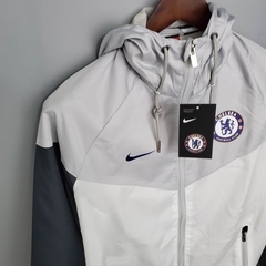 Jaqueta Corta Vento Chelsea 20/21 - Masculina - Branco, Cinza e Preto na internet