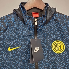 Jaqueta Corta Vento Inter de Milão - Masculina - Azul e Preto - Lux Esports - Camisas de Futebol