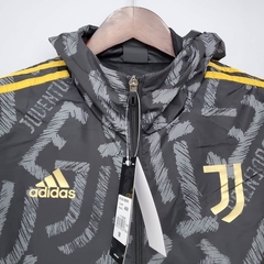 Jaqueta Corta Vento Juventus - Masculina - Preta - Lux Esports - Camisas de Futebol