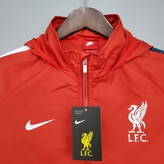 Jaqueta Corta Vento Liverpool 21/22 - Masculina - Vermelho - Lux Esports - Camisas de Futebol