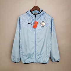 Jaqueta Corta Vento Manchester City 21/22 - Masculina - Azul Claro