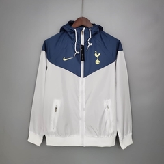 Jaqueta Corta Vento Tottenham 21/22 - Masculina - Branco e Azul