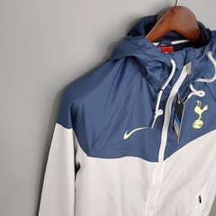 Jaqueta Corta Vento Tottenham 21/22 - Masculina - Branco e Azul na internet