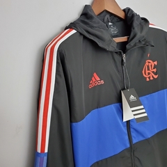 Jaqueta Corta Vento Flamengo 22/23 - Masculina - Preta e Azul na internet