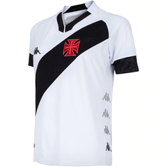 Camisa Vasco da Gama II 22/23 Torcedor Kappa Feminina - Branca e Preto - Lux Esports - Camisas de Futebol