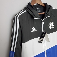 Jaqueta Corta Vento Flamengo 22/23 - Masculina - Preta/azul/Branco na internet