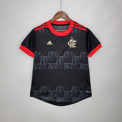 Camisa Flamengo 3 21/22 Torcedor Adidas Feminina - Preta - comprar online