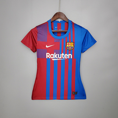 Camisa Barcelona Home 21/22 Torcedor Nike Feminina - Azul com Vermelho - comprar online