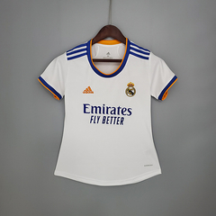 Camisa Real Madrid Home 21/22 Torcedor Adidas Feminina - Branca