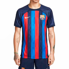 Camisa Barcelona I 22/23 Torcedor Nike Masculina - Vermelha e Azul