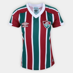 Camisa Fluminense I 22/23 Torcedor Umbro Feminina - Vermelho e Verde