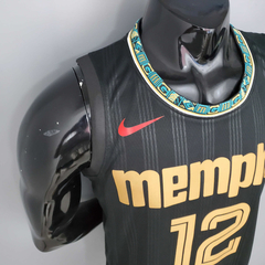 Regata Memphis Grizzlies Preta e Amarela - Nike - Masculina - Lux Esports - Camisas de Futebol