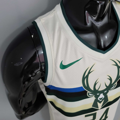 Regata Milkwaukee Bucks Branca - Nike Jordan - Masculina na internet