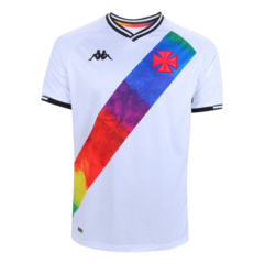 Camisa Vasco da Gama Edição Especial LGBTQIA+ 21/22 Torcedor Kappa Masculino - Branca