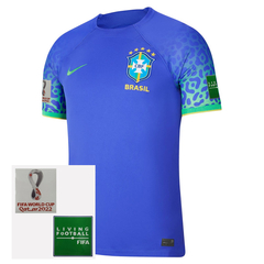 Camisa Seleção Br@z!l II 2022/23 Azul com Patch - Nike - Torcedor Masculina