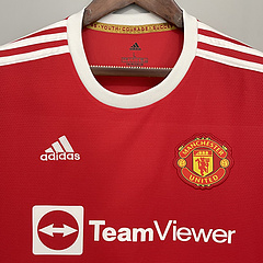 Camisa Manchester United 1 21/22 Torcedor Adidas Masculina - Vermelho - Lux Esports - Camisas de Futebol