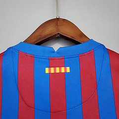 Camisa Barcelona Home 21/22 Torcedor Nike Feminina - Azul com Vermelho