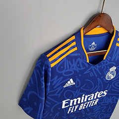 Camisa Real Madrid Away 21/22 Torcedor Adidas Masculina - Azul na internet