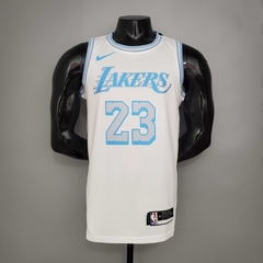 Regata Los Angeles Lakers Branca Crew Neck - Nike - Masculina