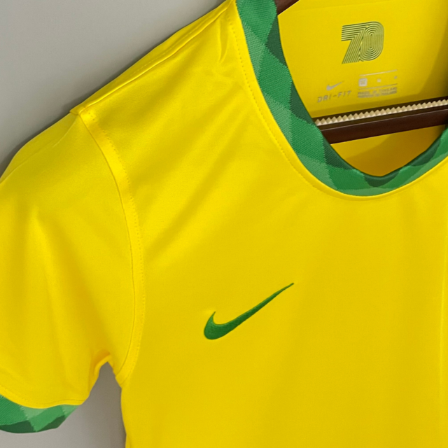 Camisa Brasil Home I 20/21 Torcedor Nike Feminina - Amarela