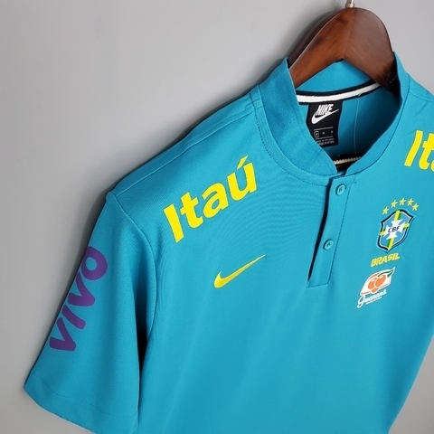 Camisa seleção brasileira original azul masculina camiseta Brasil