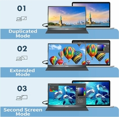 Imagen de Monitor Portable MNN 15.6 pulgadas FHD 1080P USB C HDMI Gaming Ultra-Slim IPS Display