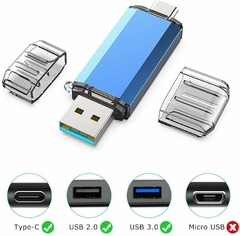 Unidad dual flash USB C de 128 GB 2 en 1 OTG USB 3.0 - comprar online