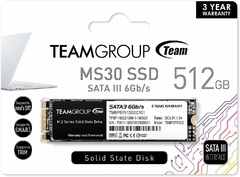 TEAMGROUP MS30 512GB con caché SLC 3D NAND TLC M.2 2280 SATA III 6Gb/s unidad interna de estado sólido SSD - comprar online