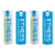 Pack de 4 Pilas AA Recargables Profesionales Etheos