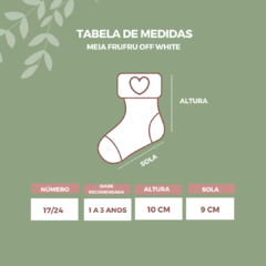 Meia Frufru Off White Infantil