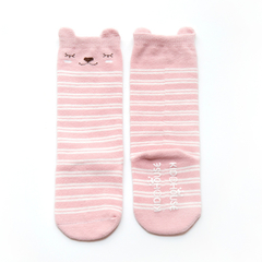 Meia Infantil Baby Smile Bear Rosa