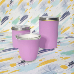 Set Latas lisas pastel con mate - tienda online