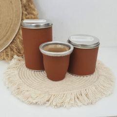 Set Latas lisas con mate de vidrio - comprar online